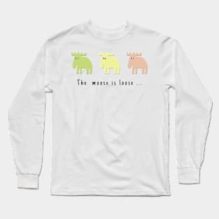 3 Cute Mooses Long Sleeve T-Shirt